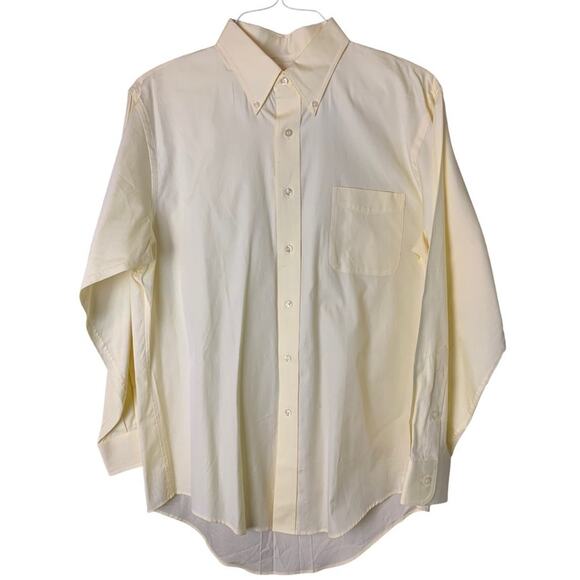 Lands’ End Mens Cotton Long Sleeve Button Down Shirt 16-33 - Picture 1 of 5